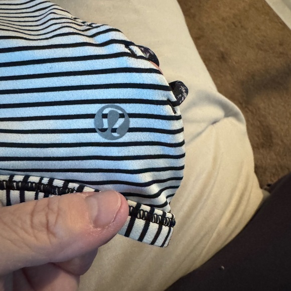 Lululemon Strappy Black and White Sports Bra - Picture 2 of 3